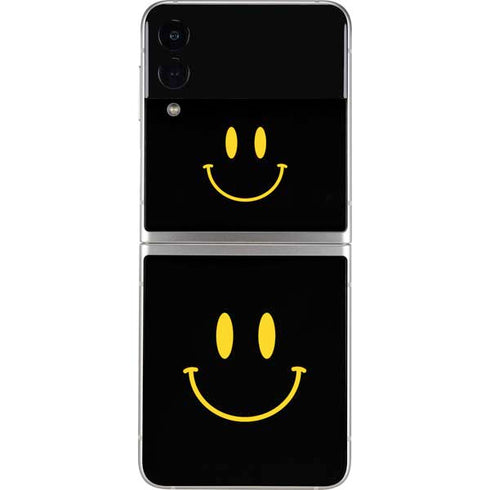 Black Happy Face Galaxy Z Flip3 5G Skin